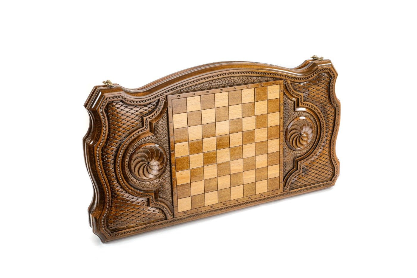 Backgammon Board - Uzbekistan Coat of Arms Wooden Design - Unumperfectus