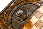 Khor Virap Monastery backgammon board - detail of the wood grain and finish