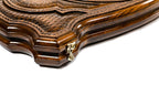 Chechen Republic Coat of Arms Design backgammon board - close-up of the carved design