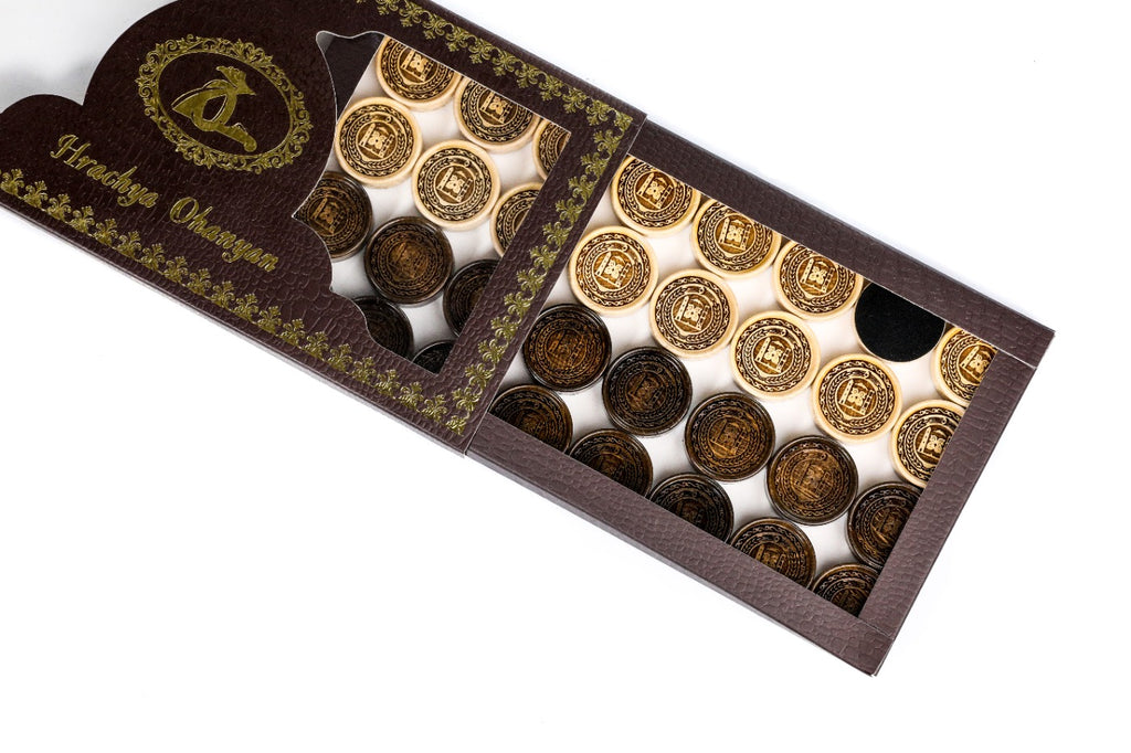 Backgammon Board - Chechen Republic Coat of Arms Wooden Design - Unumperfectus