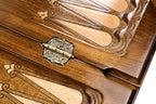 Ornamental backgammon board - side profile showing the craftsmanship