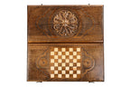 Ornamental backgammon board - corner detail of the board