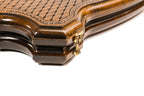 Vardan Mamikonyan Design backgammon board - playing pieces and dice arranged on the board