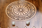 Noravank Monastery Design backgammon board - close-up of the playing surface