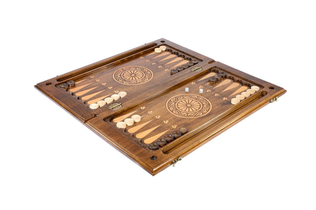 Interior view of the open board highlighting the mirror-polished professional playing surface.