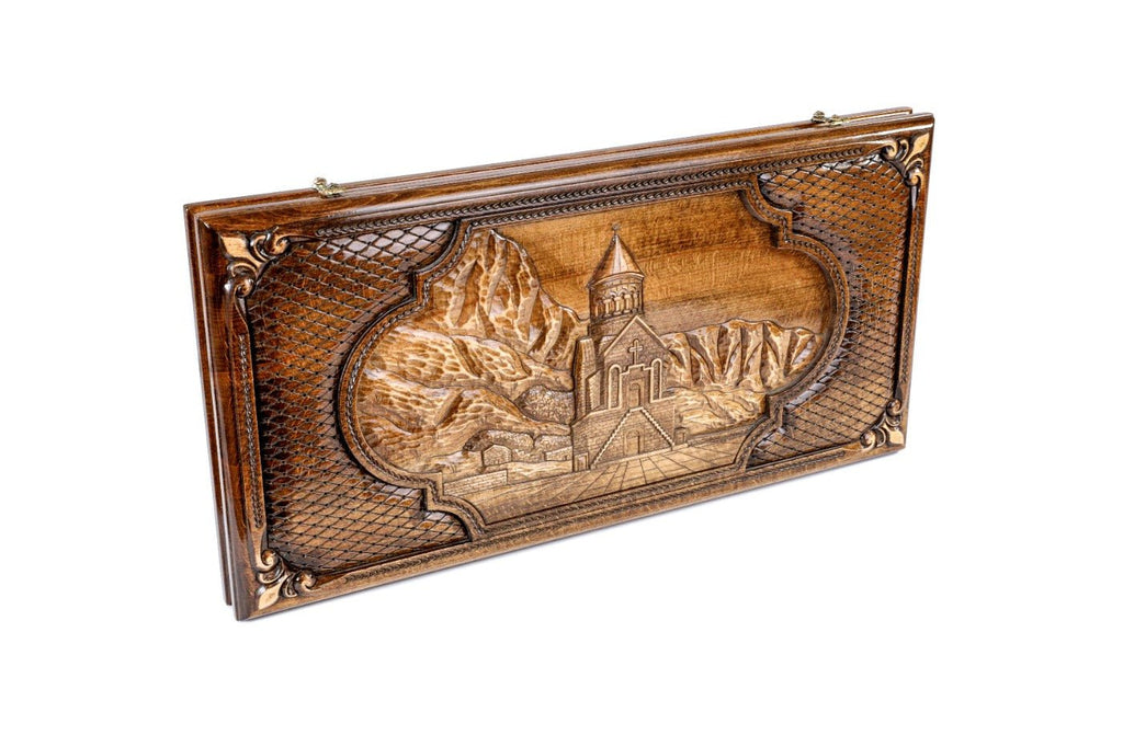 Backgammon Board - Noravank Monastery Wooden Design - Unumperfectus