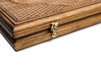 Eternity Arevakhach Classic backgammon board - close-up of the carved design