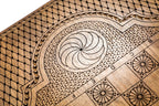 Eternity Arevakhach Classic backgammon board - playing pieces and dice arranged on the board
