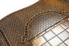 Coat of Arms of Armenia backgammon board - side profile showing the craftsmanship