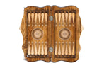 Coat of Arms of Armenia backgammon board - angled view
