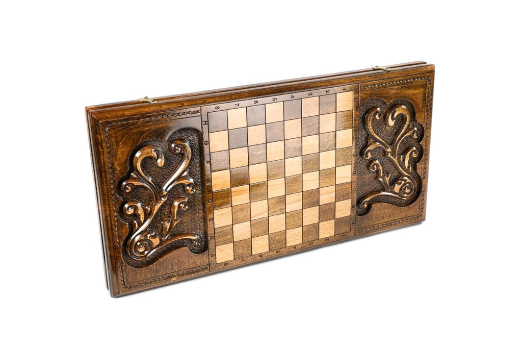 Wooden Backgammon Board Lion Classic 23.6" | 60 cm - Unumperfectus