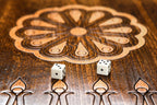 Lion Classic backgammon board - close-up of the playing surface