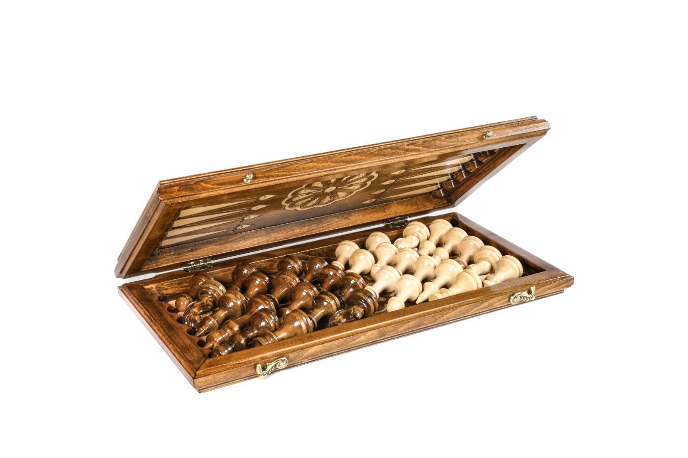 Ornamental Classic Chess Set & Backgammon Board 19.7" | 50 cm - Unumperfectus