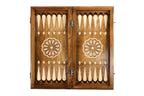 Ornamental Classic chess and backgammon set - close-up of the playing squares