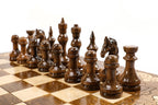 Ornamental Classic chess and backgammon set - side profile of the board