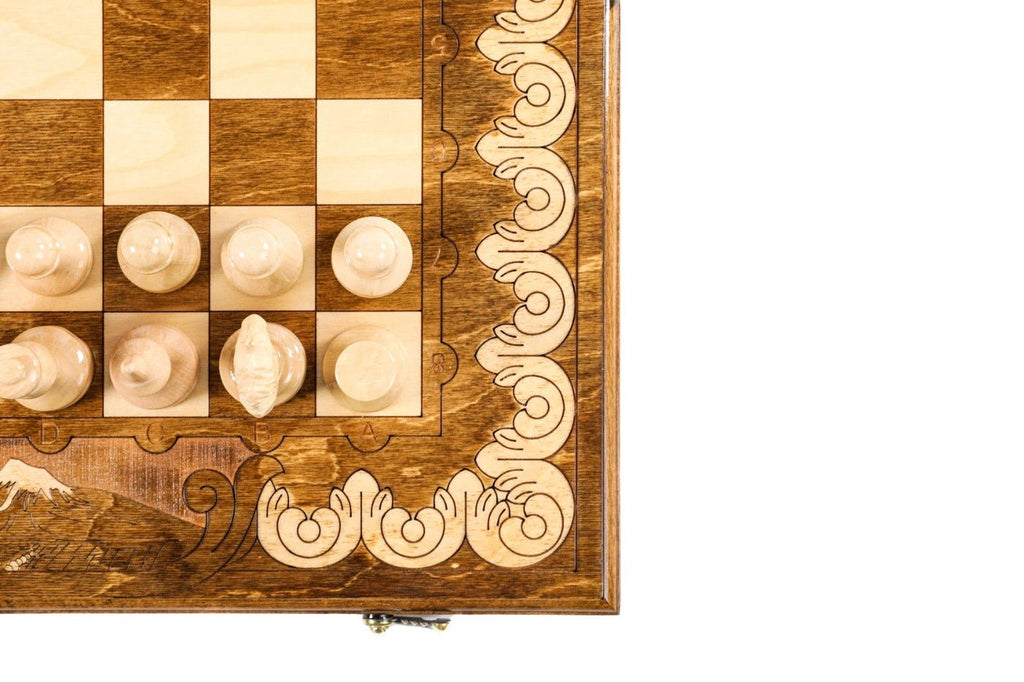 Ornamental Classic Chess Set & Backgammon Board 19.7" | 50 cm - Unumperfectus