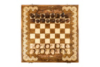 Ornamental Classic chess and backgammon set - angled view showing the craftsmanship