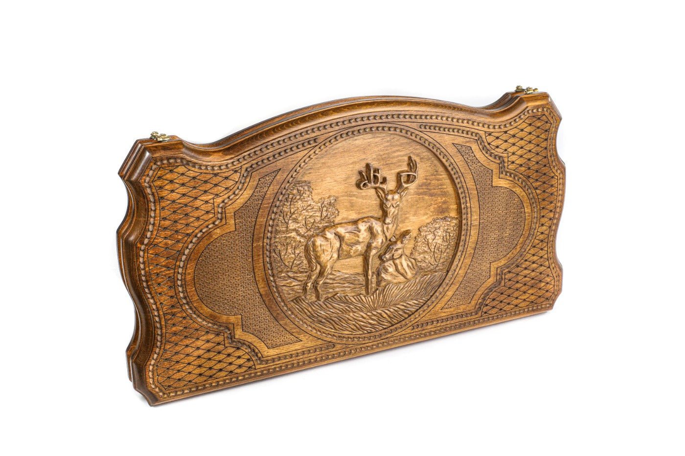 Backgammon Board - Deer Spirit Wooden Design - Unumperfectus