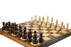 Handcrafted beech wood chess board 2-in-1 set minimalist design