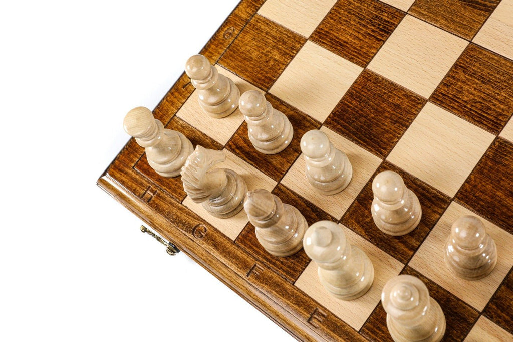 Wooden Classic Chess Set & Backgammon 50 cm | 19.7" - Unumperfectus