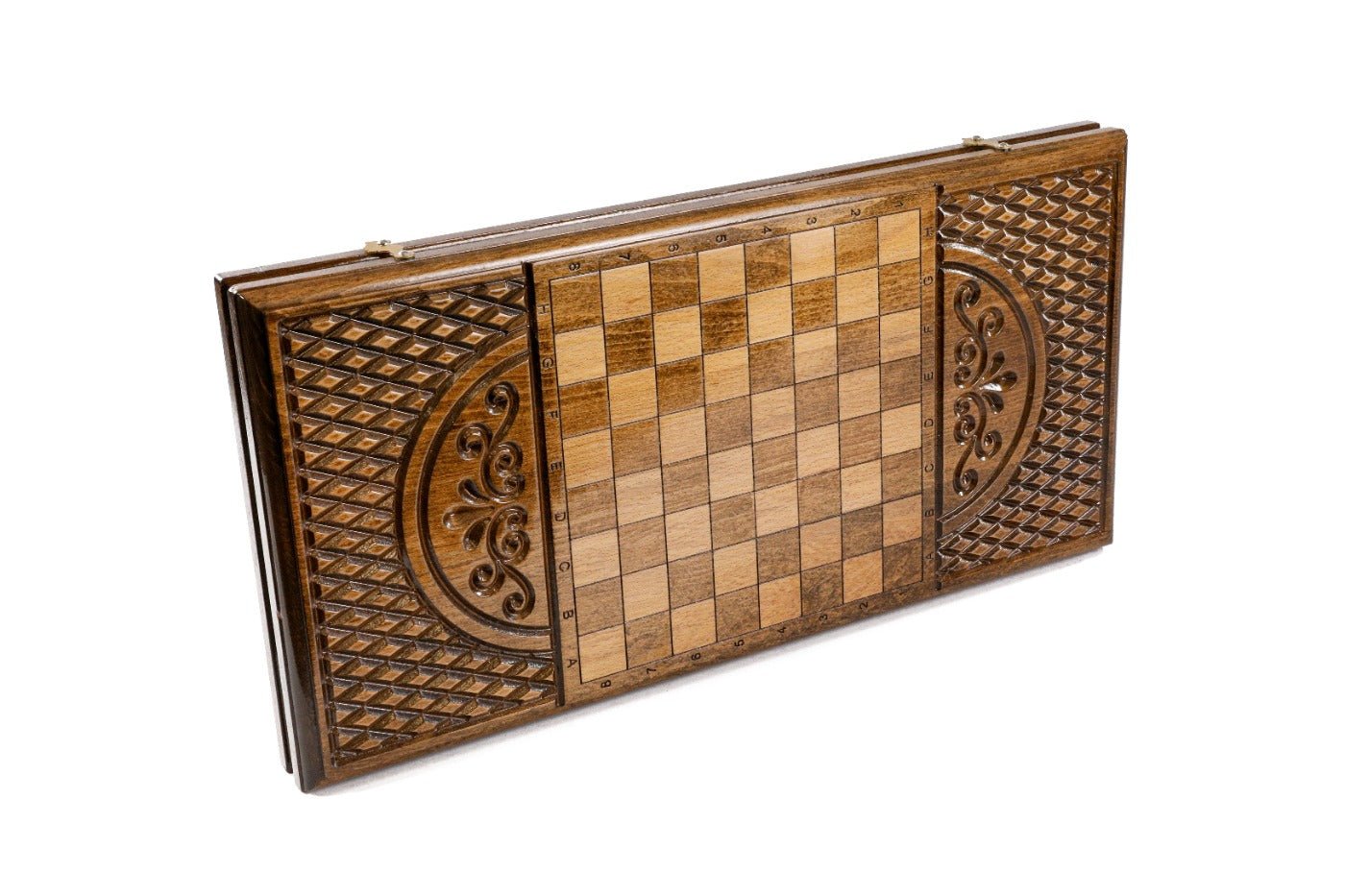 Wooden Backgammon Board Ornamental Motif Classic 23.6" | 60 cm - Unumperfectus