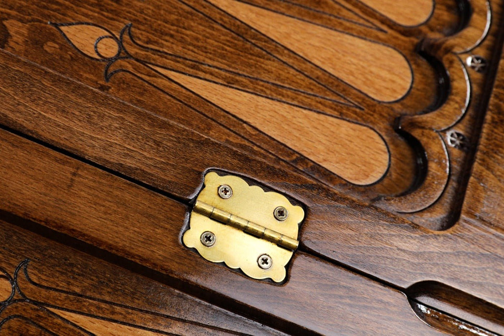 Wooden Backgammon Board Ornamental Motif Classic 23.6" | 60 cm - Unumperfectus