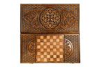 Ornamental Motif Classic backgammon board - corner detail of the board