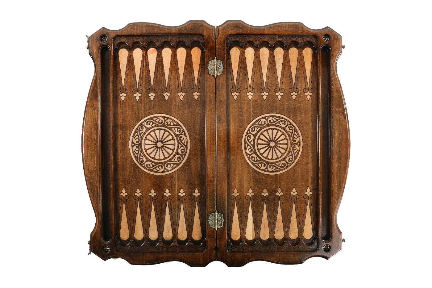 Backgammon Board - Georgia Coat of Arms Wooden Design - Unumperfectus