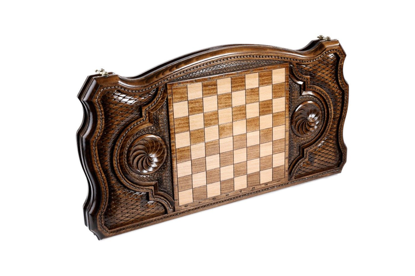 Backgammon Board - Ornamental Wooden Design - Unumperfectus