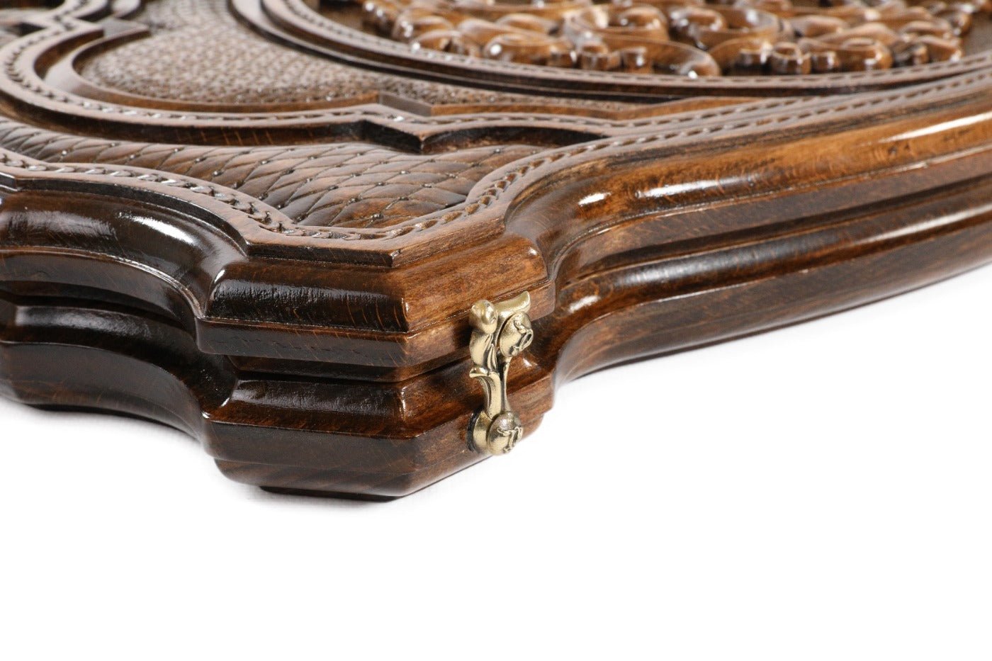 Backgammon Board - Ornamental Wooden Design - Unumperfectus