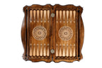 Ornamental Design backgammon board - corner detail of the board