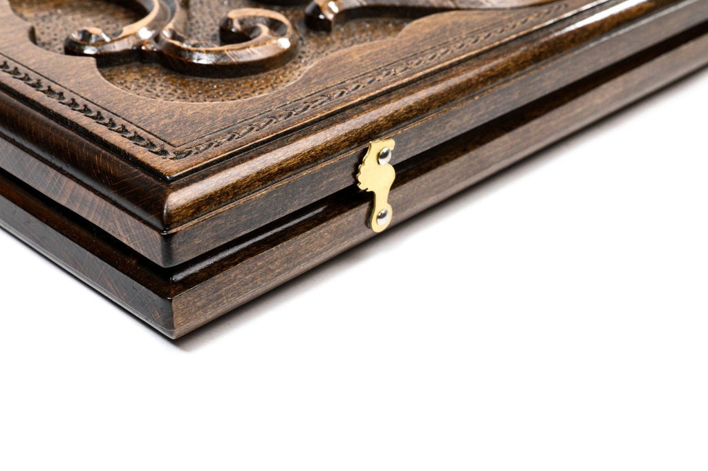 Wooden Backgammon Board Rococo Classic 23.6" | 60 cm - Unumperfectus