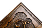 Rococo Classic backgammon board - playing pieces and dice arranged on the board