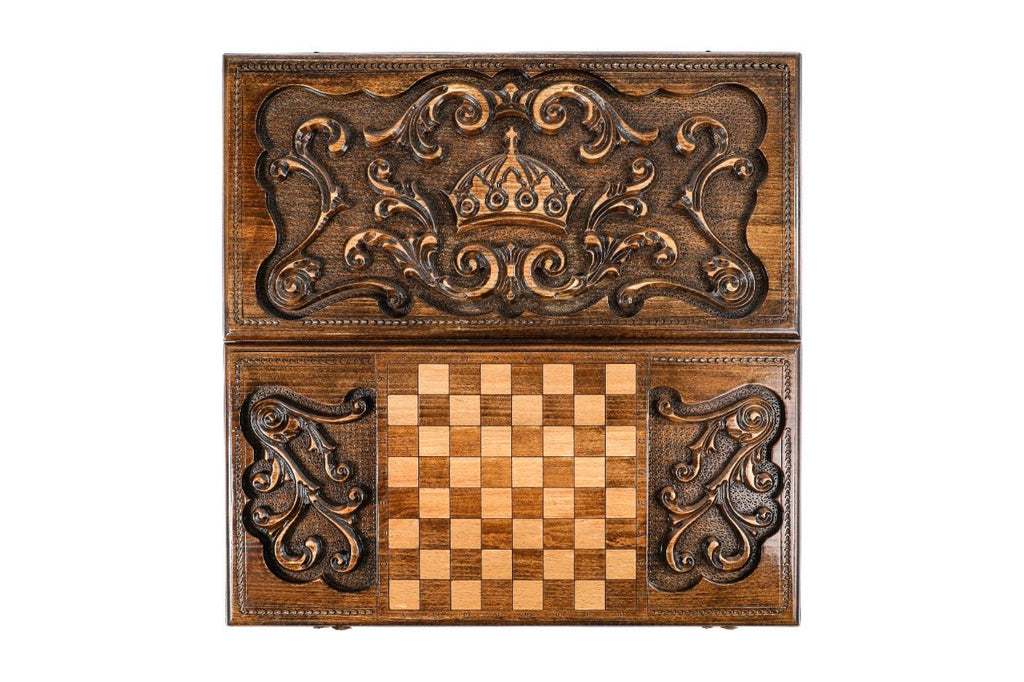 Wooden Backgammon Board Rococo Classic 23.6" | 60 cm - Unumperfectus