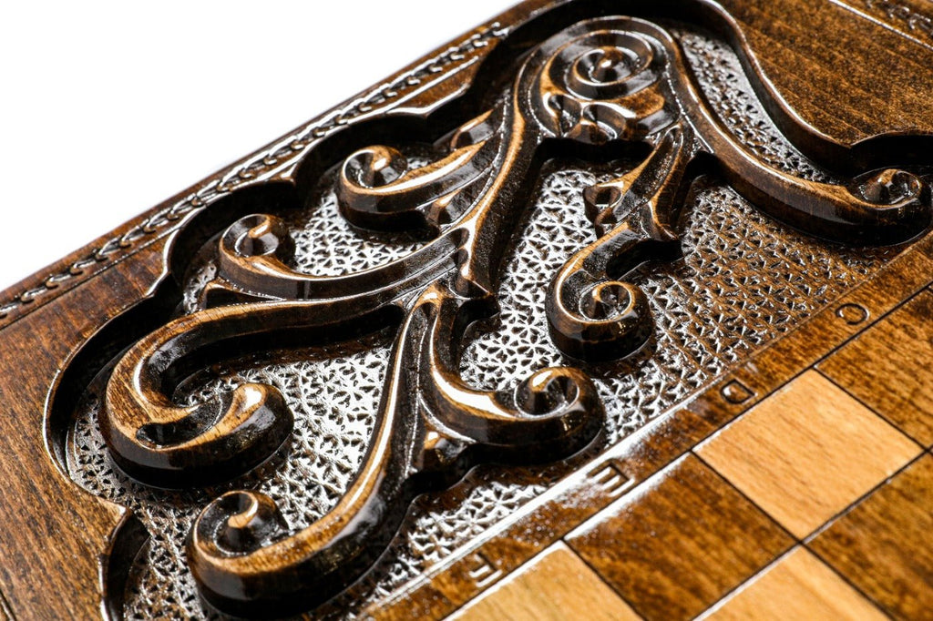 Wooden Backgammon Board Rococo Classic 23.6" | 60 cm - Unumperfectus
