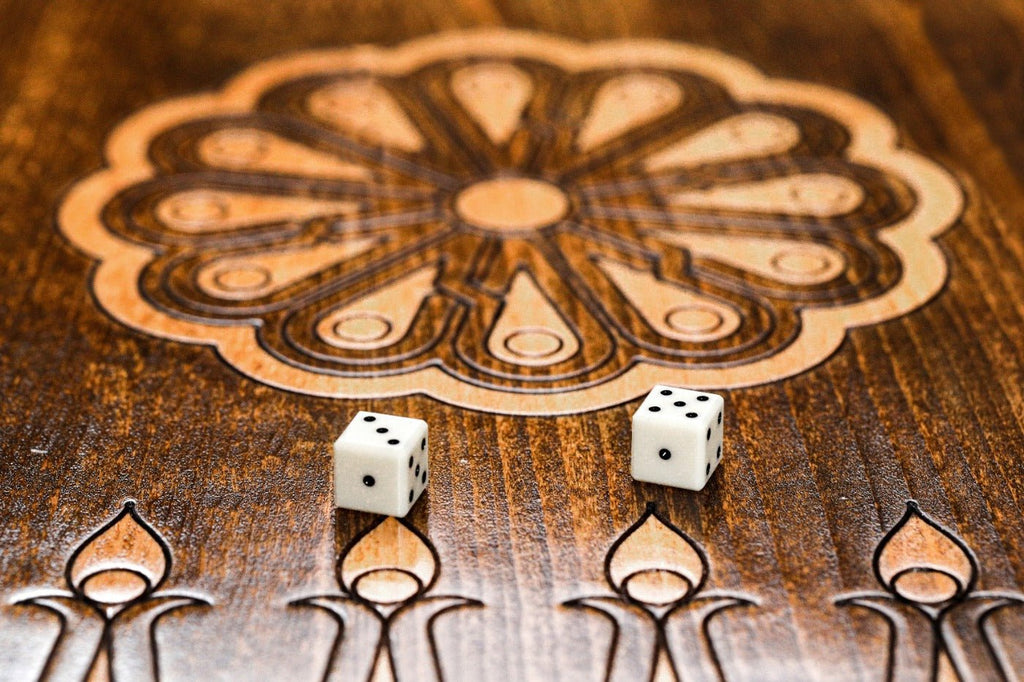 Wooden Backgammon Board Rococo Classic 23.6" | 60 cm - Unumperfectus