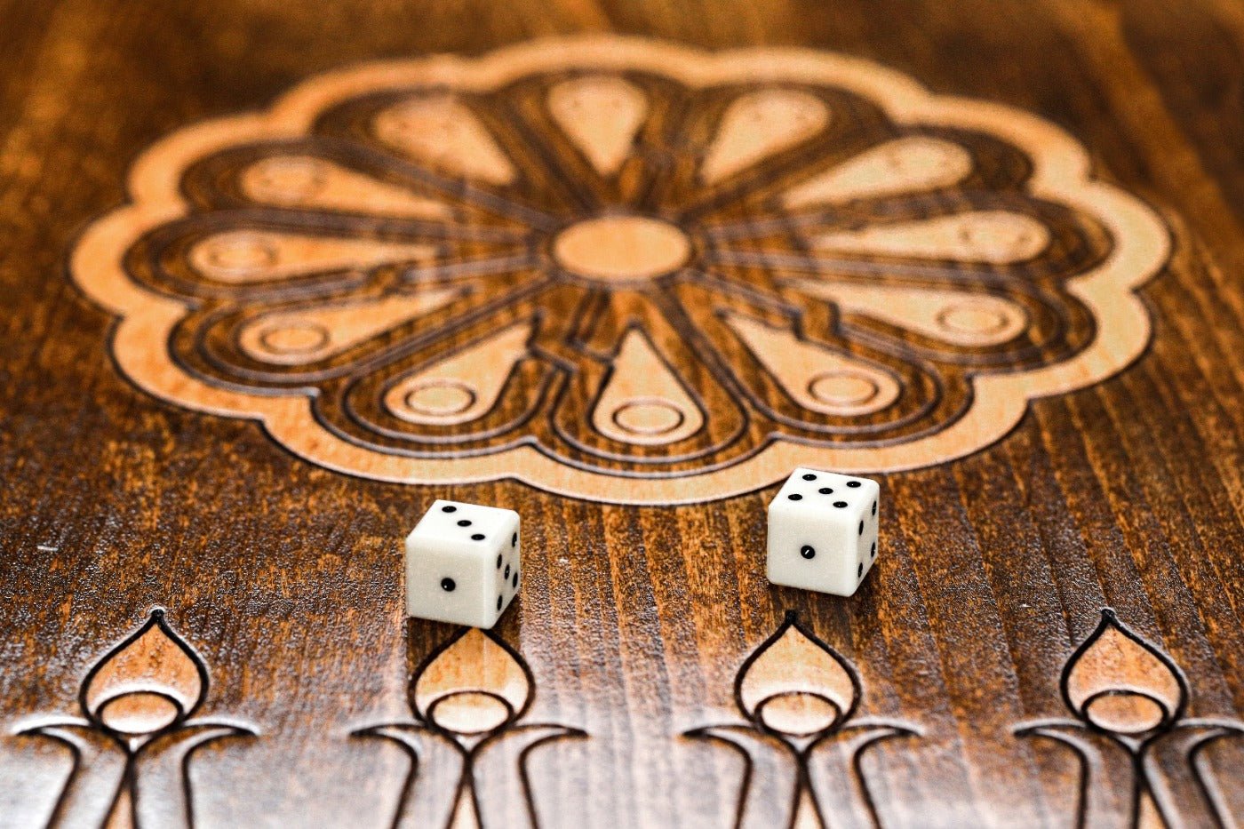 Wooden Backgammon Board Rococo Classic 23.6" | 60 cm - Unumperfectus
