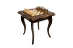 Handmade wooden carved chess table 60 cm by Hrachya Ohanyan