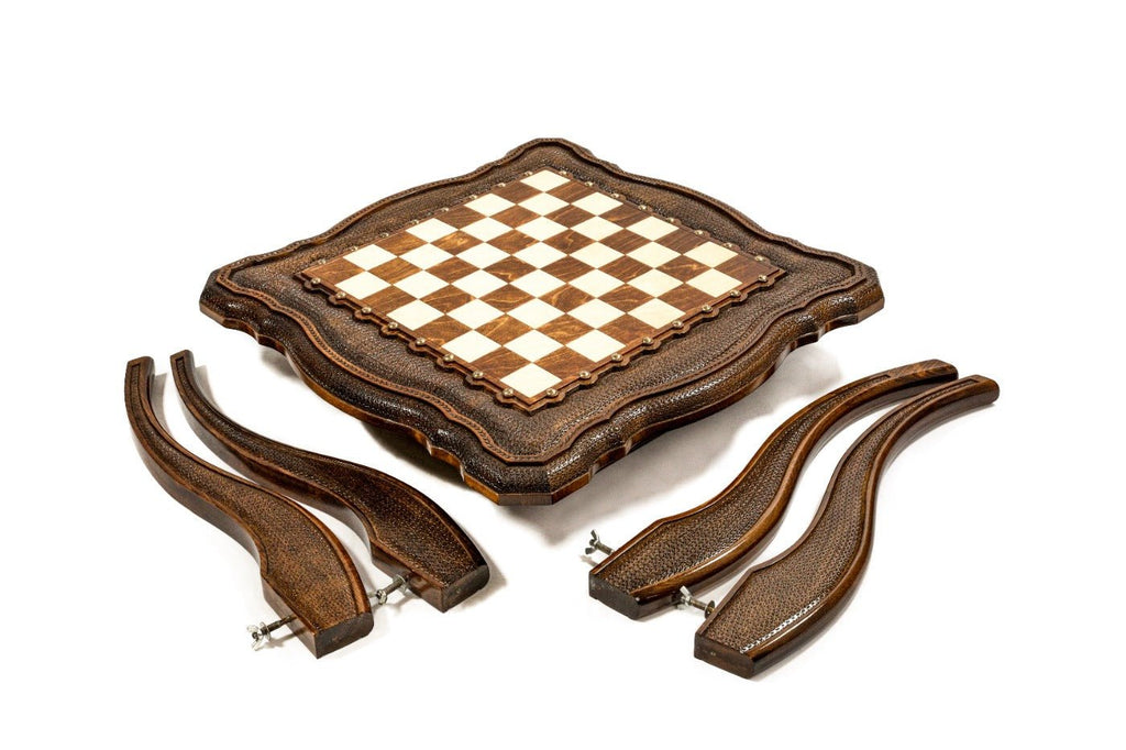 Wooden Carved Table Chess Set 23.6" | 60 cm - Unumperfectus