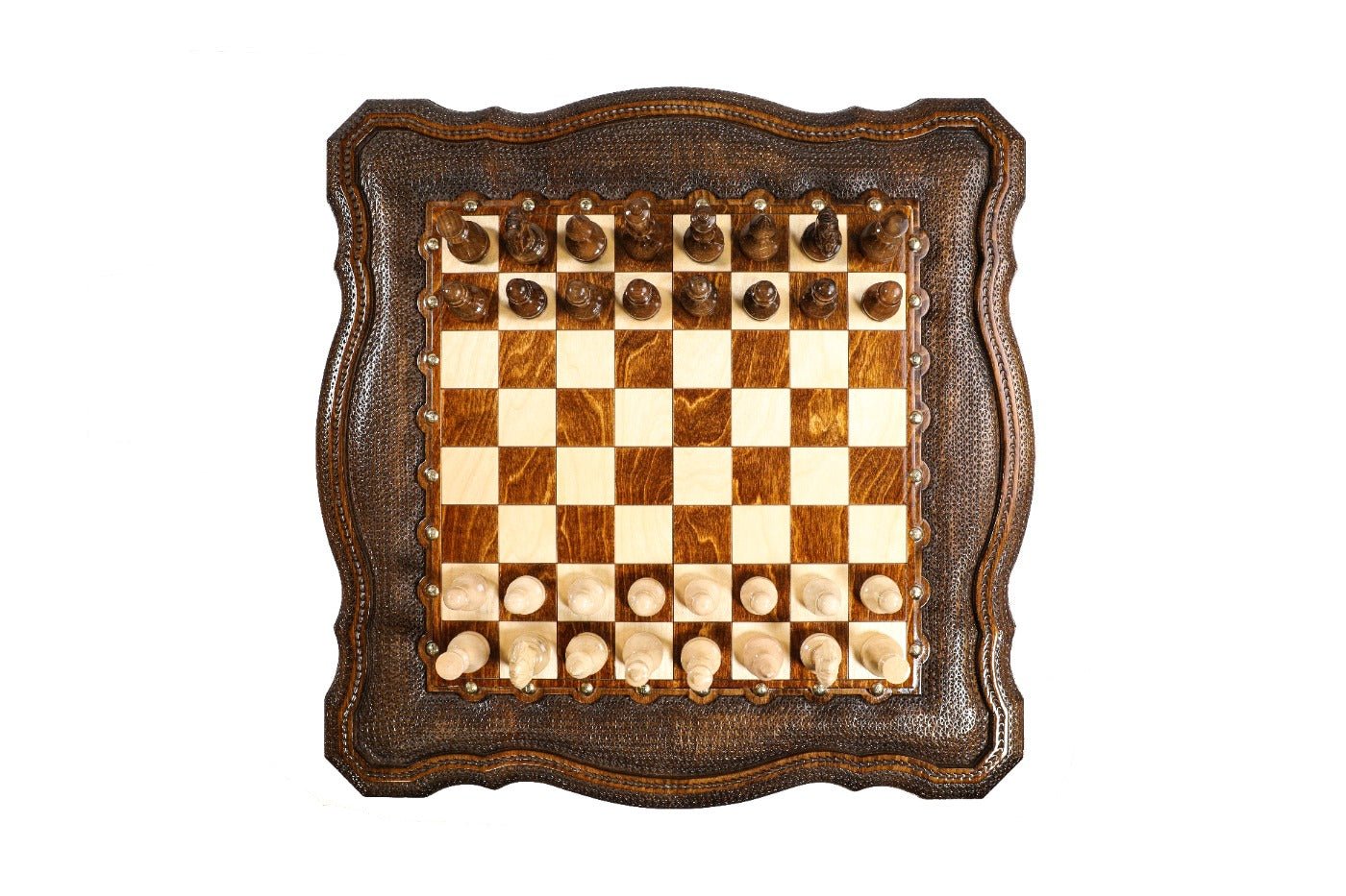 Wooden Carved Table Chess Set 23.6" | 60 cm - Unumperfectus