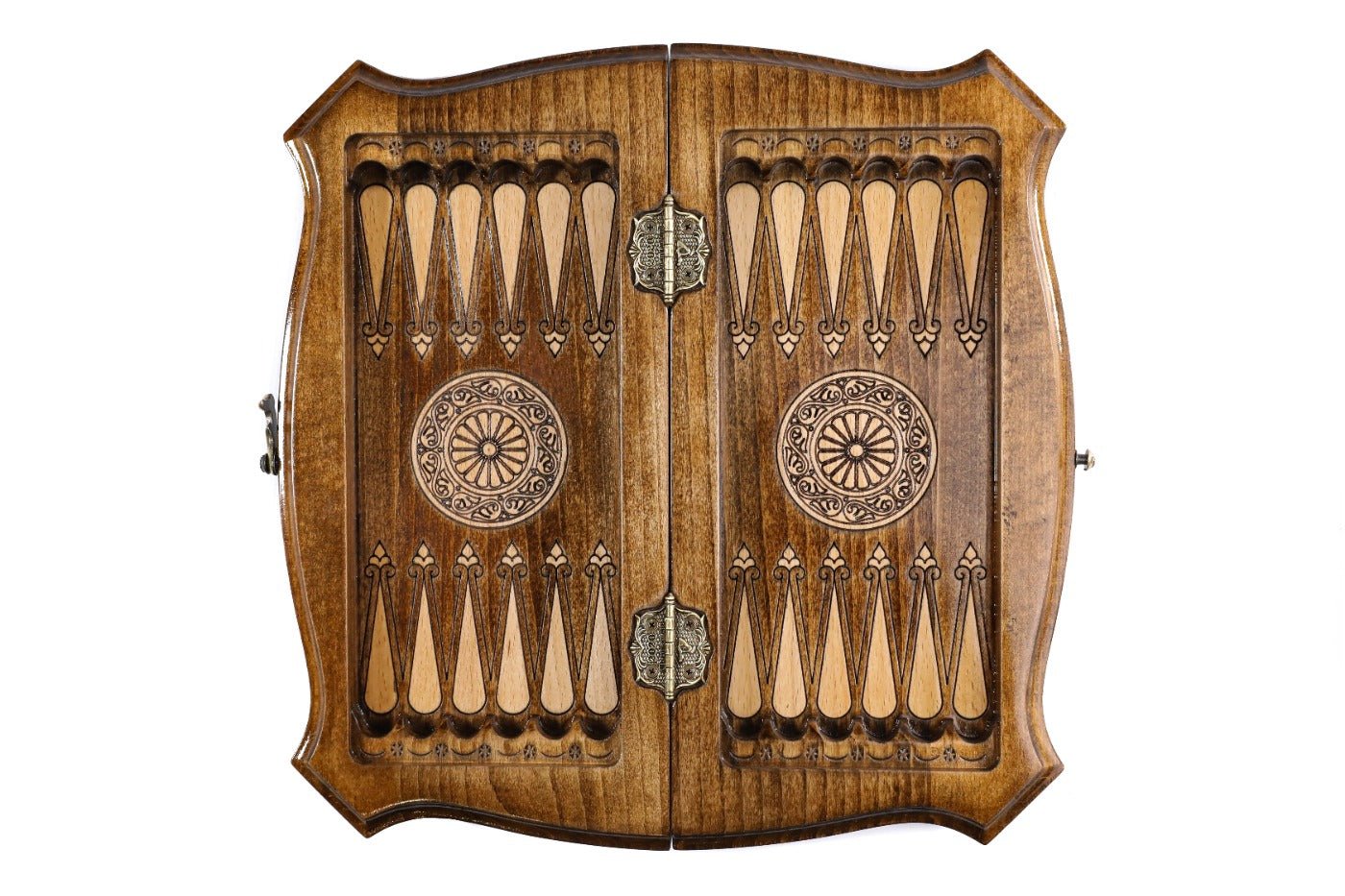 Wooden Carved Chess Set & Backgammon Board 30 cm | 11.8" - Unumperfectus