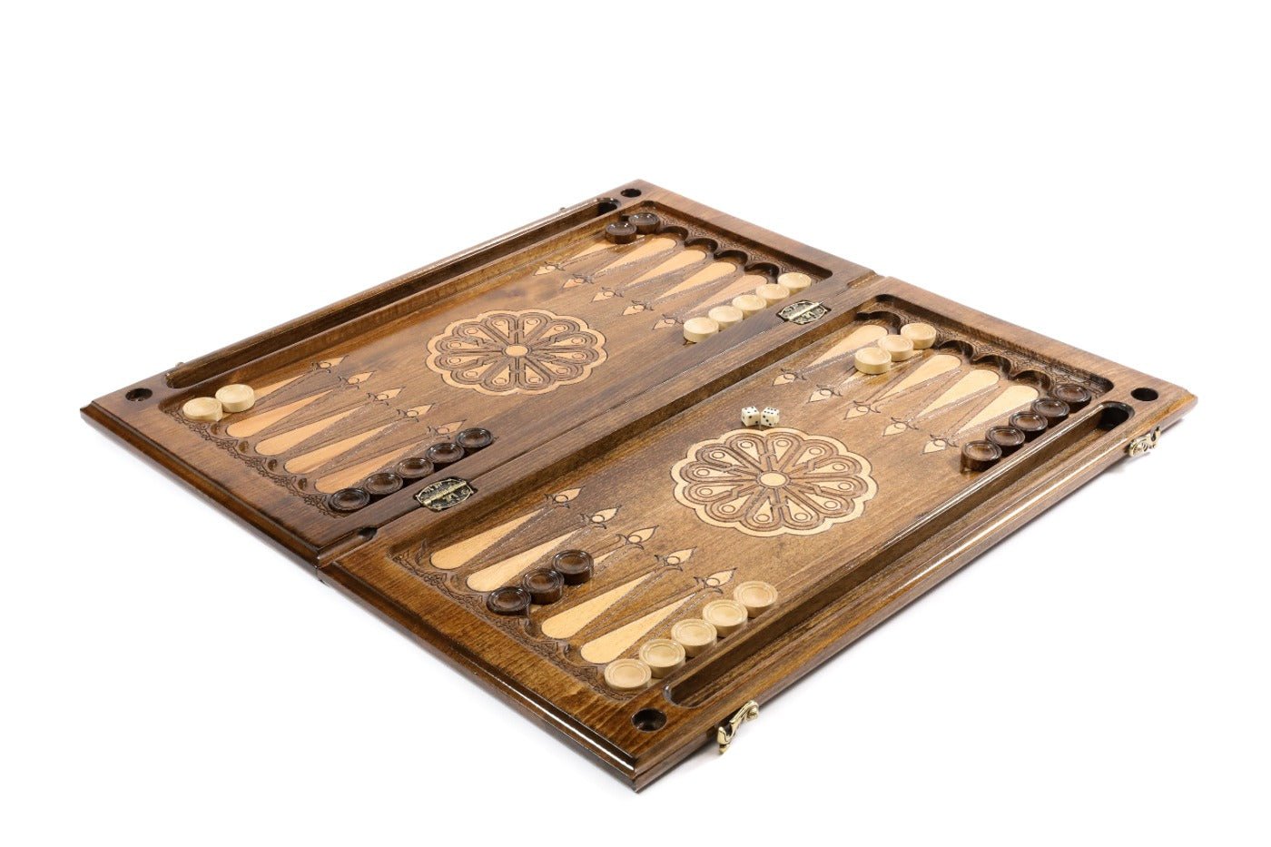 Classic wooden backgammon board with timeless craftsmanship