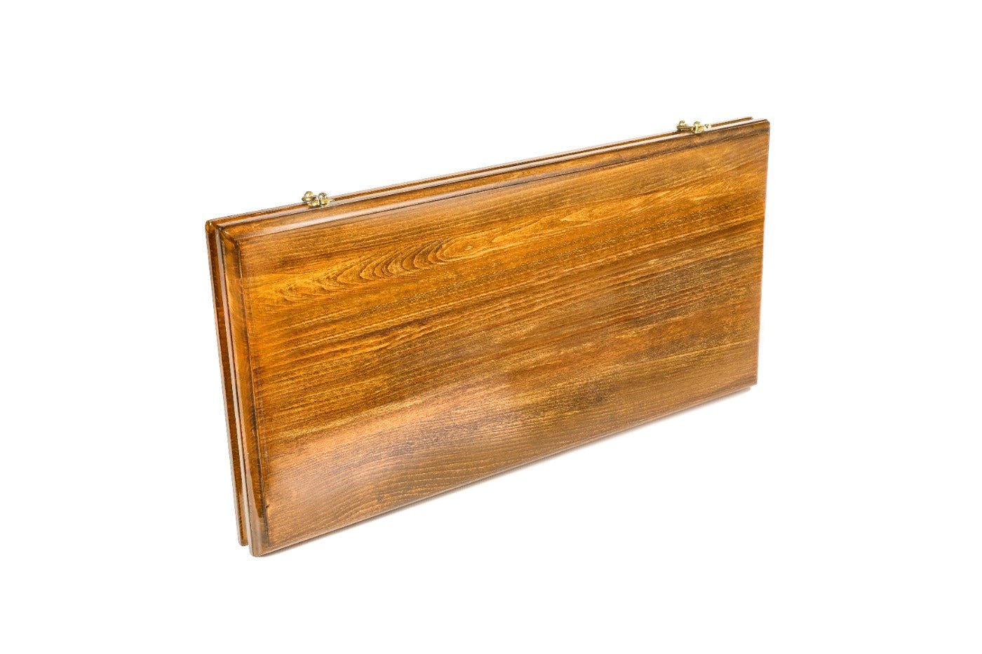 Handcrafted large wooden backgammon set with natural finish