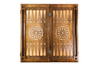 Classic backgammon board - corner detail of the board