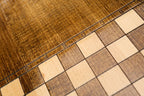 Classic backgammon board - close-up of the carved design