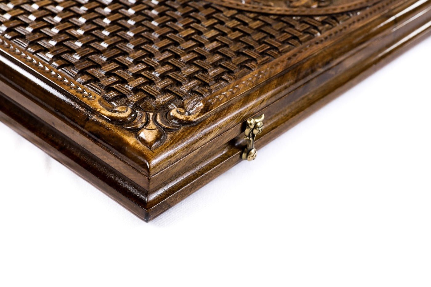 Backgammon Board - Coat of Arms of Armenia Classic Inlay & Braid Motif - Unumperfectus