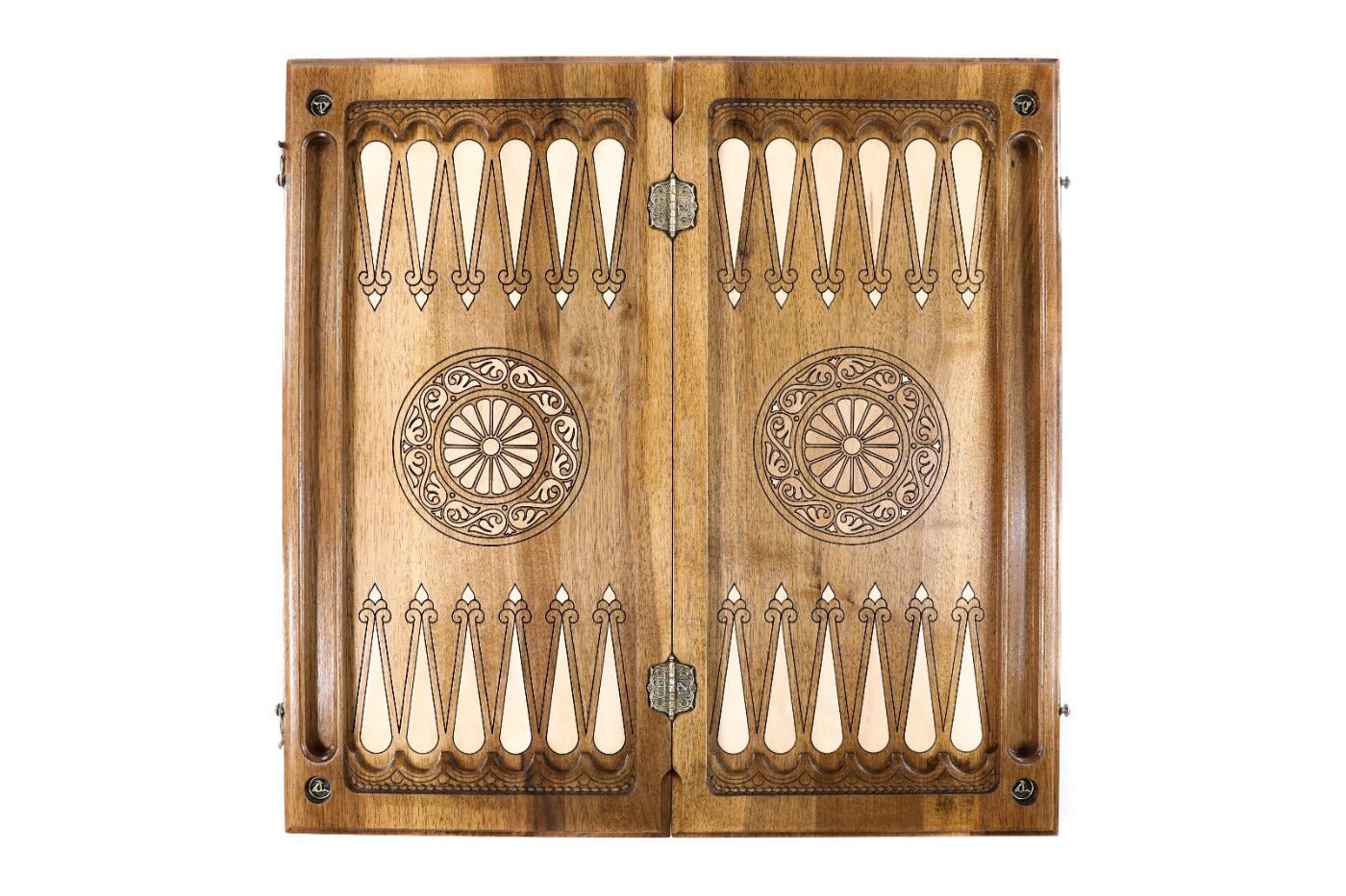 Backgammon Board - Coat of Arms of Armenia Classic Inlay & Braid Motif - Unumperfectus