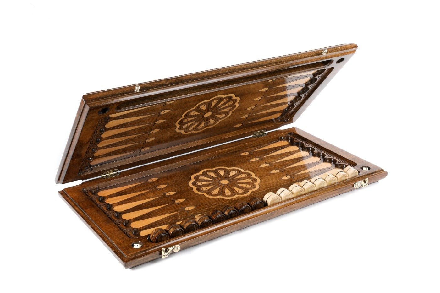 Wooden Backgammon Board Rococo Classic 23.6" | 60 cm - Unumperfectus