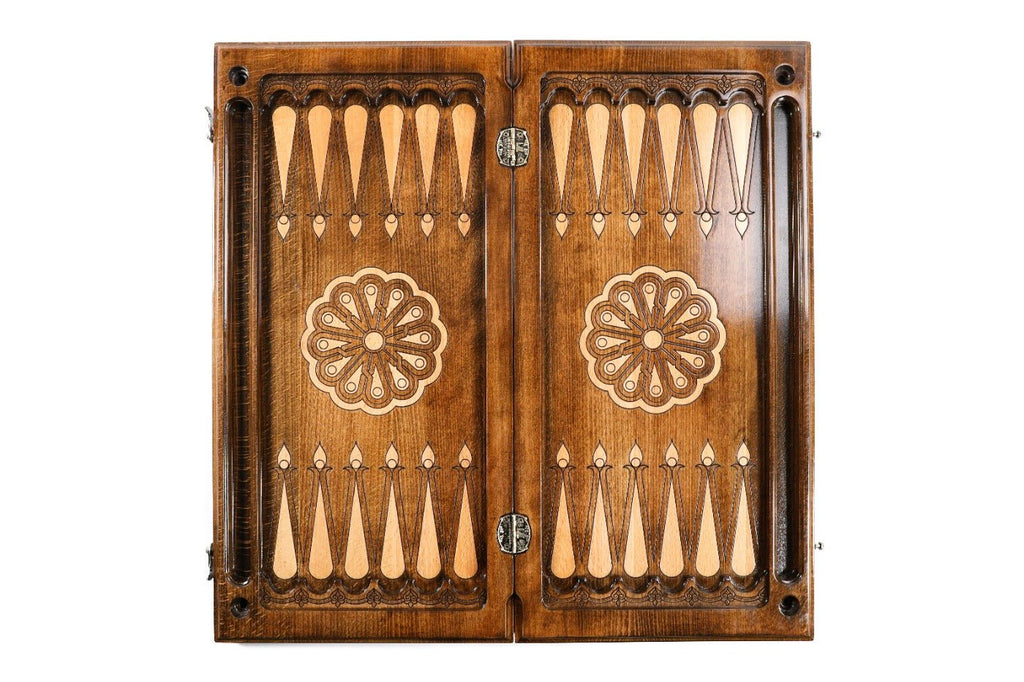 Wooden Backgammon Board Rococo Classic 23.6" | 60 cm - Unumperfectus