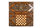 Rococo Classic backgammon board - corner detail of the board